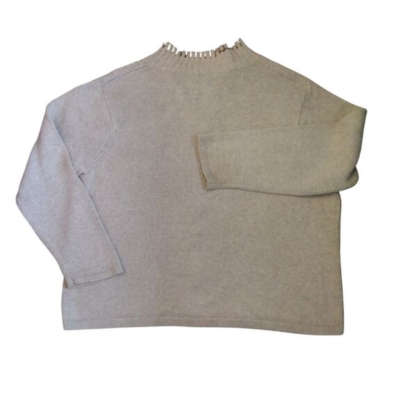 VTG 90s Beige Ugly Christmas Embroidered Quarter Zip Sweater 2X - Picture 13 of 16